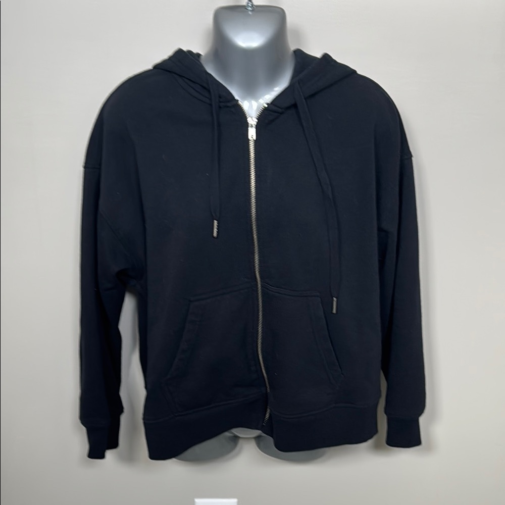 Ultra Flirt Black Zip Up Sweater with Hood
